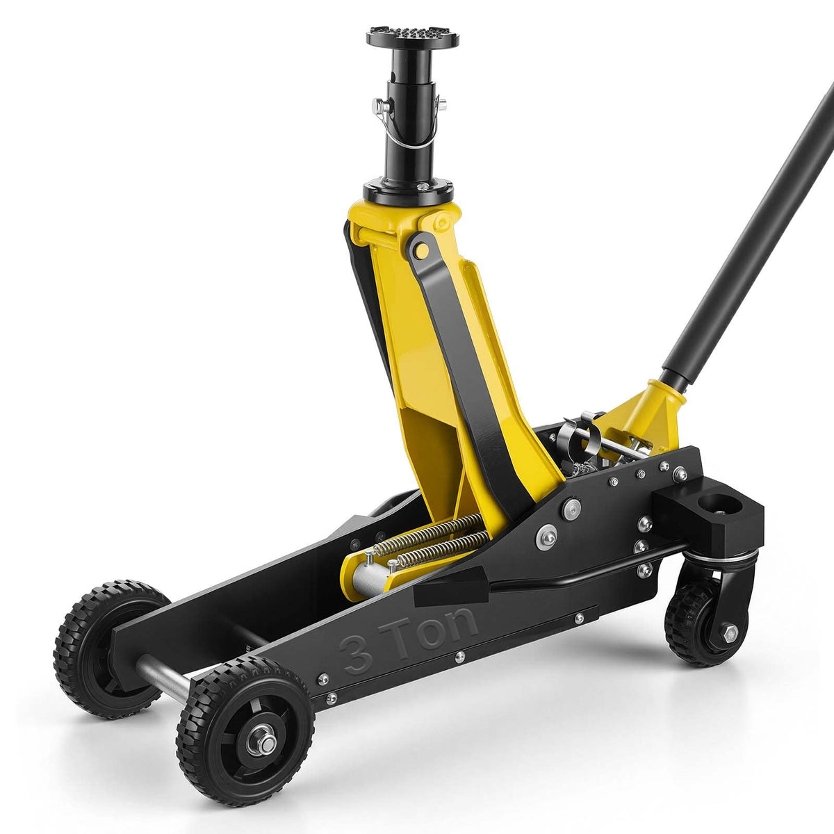 VEVOR Floor Jack, 3 Ton (6614 lbs) Capacity, Aluminum & Steel Racing Floor Jack with Dual Pistons Quick Lift Pump & Extension Post, Hydraulic Trolley Car Lift for SUV Pickup, Lifting Range 5.9"-29.3" - DBQJDLT3TSGBVH6KL001V0 - view 1