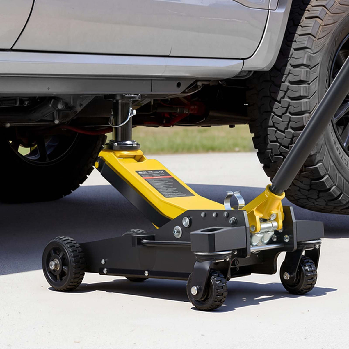 VEVOR Floor Jack, 3 Ton (6614 lbs) Capacity, Aluminum & Steel Racing Floor Jack with Dual Pistons Quick Lift Pump & Extension Post, Hydraulic Trolley Car Lift for SUV Pickup, Lifting Range 5.9"-29.3" - DBQJDLT3TSGBVH6KL001V0 - view 9
