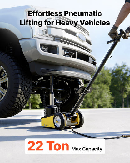 VEVOR Floor Jack, 22 Ton (48501 lbs) Capacity, Steel Racing Floor Jack with Single Piston Quick Lift Pump & Extension Posts, Air Hydraulic Trolley Car Lift for SUVs, Pickups, Lifting Range 10.4"-21.3" - DBQJDTZ22TDGEHCG6001V0 - view 3