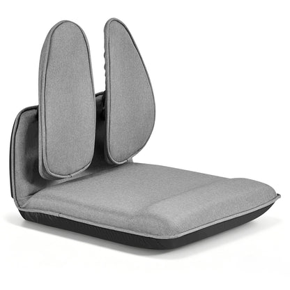 VEVOR Floor Chair, 5 Adjustable Positions Folding Floor Gaming Chair with Ergonomic Back Support, Sturdy Metal Frame with Recycled Foam and Linen Fabric, Multifunctional for Reading, Relaxing, Gray - DBYHSRJGXKWFXL4N4001V0 - view 1