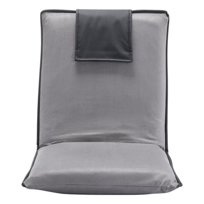 VEVOR Floor Chair, 6-Position Adjustable Meditation Chair with Back Support, Folding Sofa Chair for Reading TV Watching and Gaming, Portable Floor Seat Lounge Sofa Chair for Kids Teens Adults, Gray - DBYQBKWFS000DD52CV0 - view 10