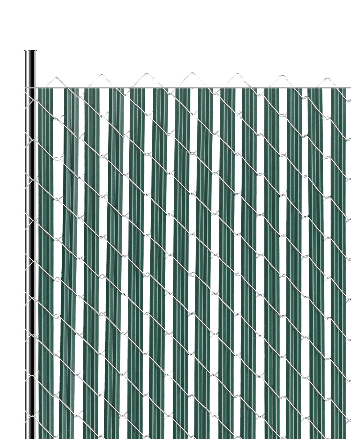 VEVOR Bottom Locking Privacy Slats, Single-Wall Vertical Bottom-Locking Slats for Chain-Link Fence, High-Density HDPE Chain Link Slats Ideally Fit 5' High Fence for Garden, Farm, Sports Field(Green) - DBYSBTDBPE5FG3HV0V0 - view 1
