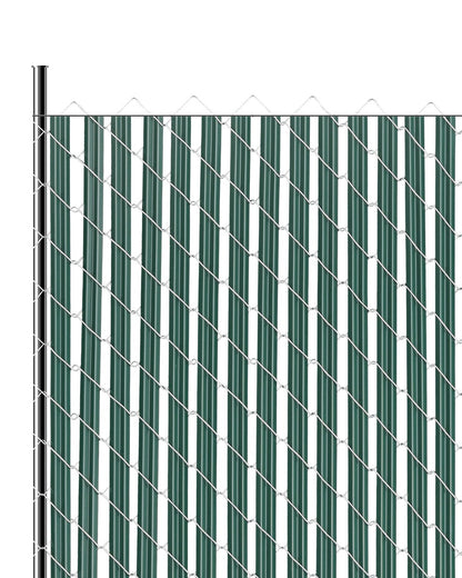 VEVOR Bottom Locking Privacy Slats, Single-Wall Vertical Bottom-Locking Slats for Chain-Link Fence, High-Density HDPE Chain Link Slats Ideally Fit 5' High Fence for Garden, Farm, Sports Field(Green) - DBYSBTDBPE5FG3HV0V0 - view 1