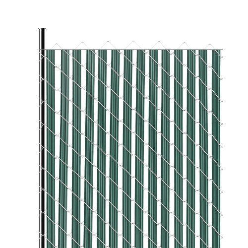 VEVOR Bottom Locking Privacy Slats, Single-Wall Vertical Bottom-Locking Slats for Chain-Link Fence, High-Density HDPE Chain Link Slats Ideally Fit 5' High Fence for Garden, Farm, Sports Field(Green) - DBYSBTDBPE5FG3HV0V0 - view 2