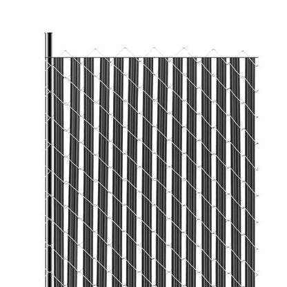 VEVOR Bottom Locking Privacy Slats, Single-Wall Vertical Bottom-Locking Slats for Chain-Link Fence, High-Density HDPE Chain Link Slats Ideally Fit 6' High Fence for Garden, Farm, Sports Field(Black) - DBYSBTDBPE6FQ52L1V0 - view 2