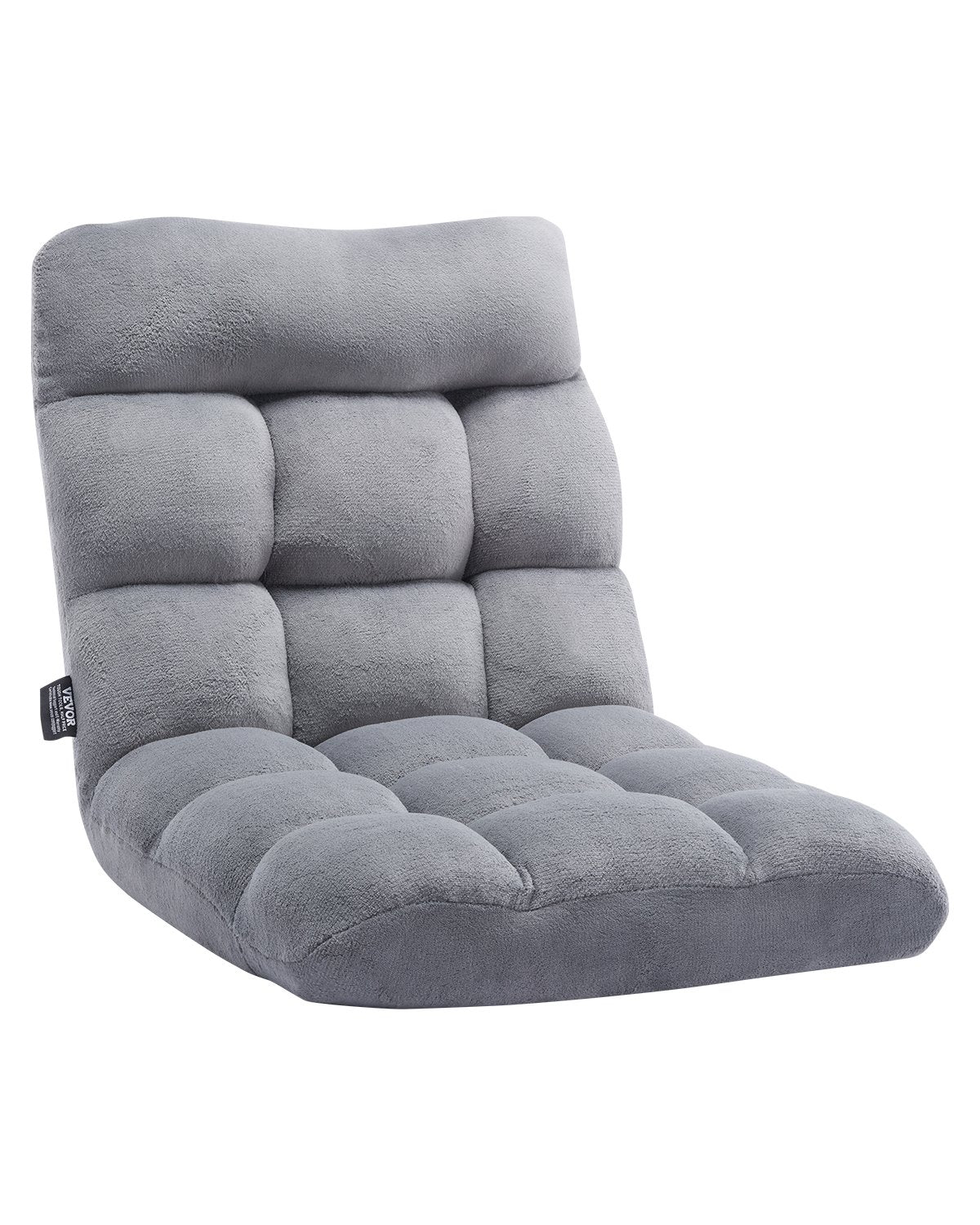 VEVOR Floor Chair, Recycled Foam Folding Sofa Chair with 14 Adjustable Positions, Multifunctional Floor Chair with Back Support Ideal for Sleeping Reading, Floor Gaming Chair for Living Room, Gray - DBYWFSCGK000ORDFAV0 - view 1
