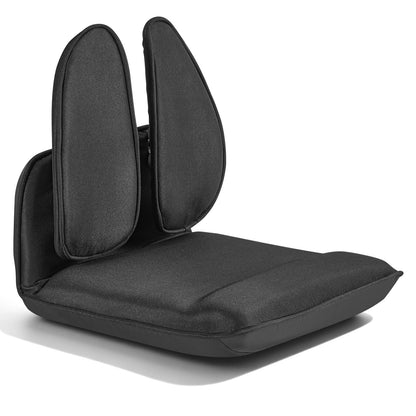 VEVOR Floor Chair, 5 Adjustable Positions Folding Floor Gaming Chair with Ergonomic Back Support, Sturdy Metal Frame with Recycled Foam and Linen Fabric, Multifunctional for Reading, Relaxing, Black - DBYZSRJGXKWFR8QA6001V0 - view 1