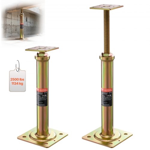 VEVOR House Floor Jacks, 4 Pack, 11.6"-16" Height Range, 2500 lbs Max Load Capacity Per Unit, Adjustable Support Beam Basement Jack Post for Leveling, Galvanized Telescoping Jack for Temporary Support - DBZCQJD1216IIFOIIV0 - view 2