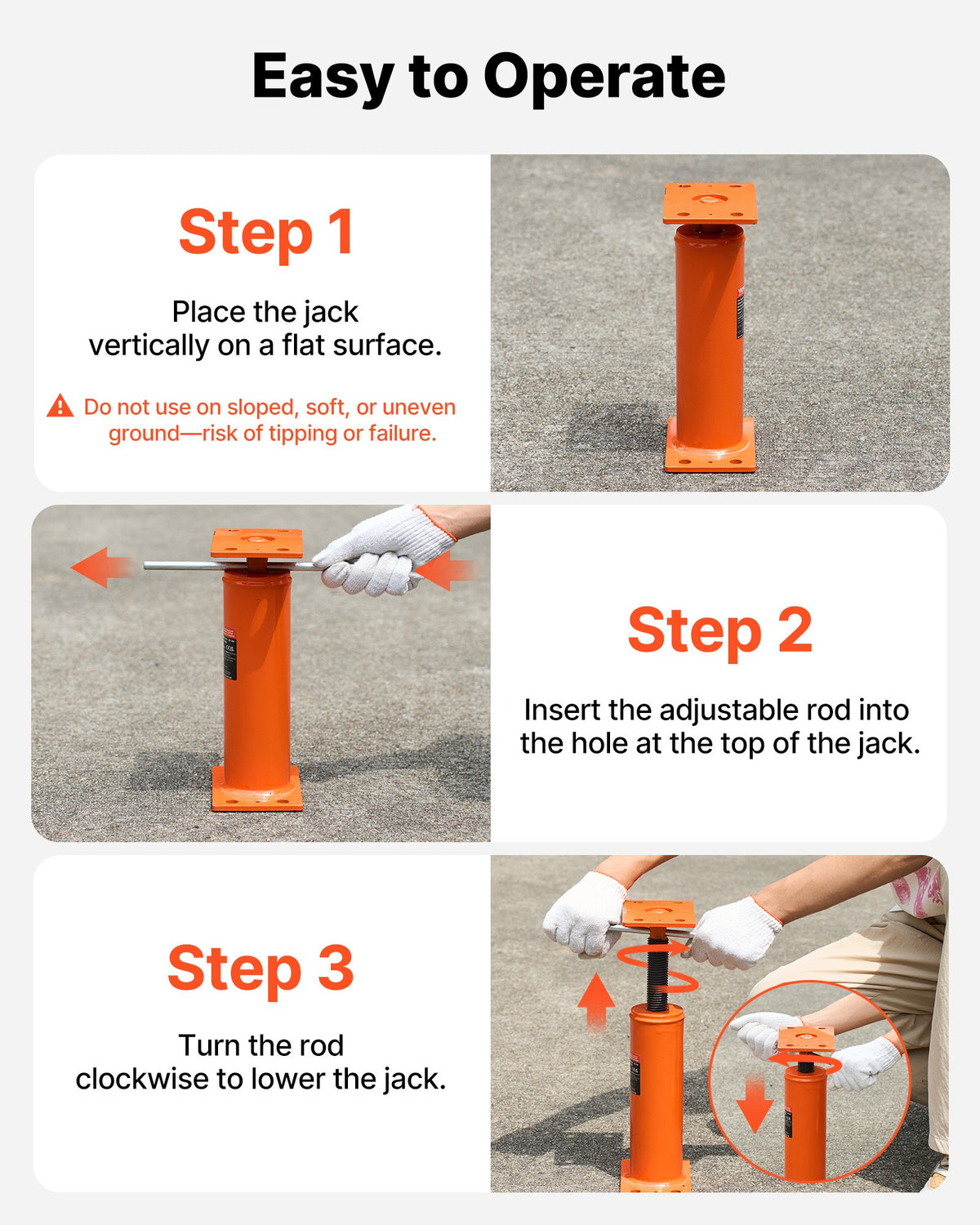 VEVOR House Floor Jack, 12"-16" Height Range, 9700 lbs Max Load Capacity, Adjustable Support Beam Basement Jack Post Pole for Leveling, Lift Support Steel Telescoping Jack Post for Temporary Support - DBZCQJD1216IVKQT4V0 - view 7