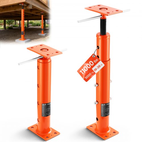 VEVOR House Floor Jack, 19"-36" Height Range, 18000 lbs Max Load Capacity, Adjustable Support Beam Basement Jack Post Pole for Leveling, Lift Support Steel Telescoping Jack Post for Temporary Support - DBZCQJD1G180ANNFGV0 - view 2