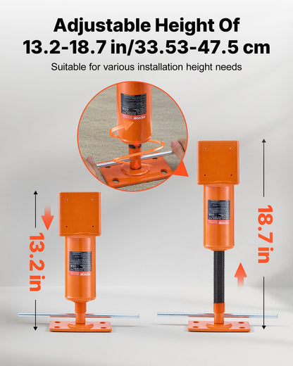 VEVOR Screw Jack Post, 4" x 4", 13.2"-18.7" Height Range, 24700 lbs Max Load Capacity, Adjustable Shore Jack, Temporary House Jack Pole for Home Leveling, Lifting Floor Crawlspace Basement Shore Beam - DBZCQJD1G2476AGANV0 - view 4