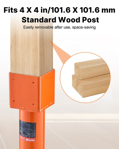 VEVOR Screw Jack Post, 4" x 4", 13.2"-18.7" Height Range, 24700 lbs Max Load Capacity, Adjustable Shore Jack, Temporary House Jack Pole for Home Leveling, Lifting Floor Crawlspace Basement Shore Beam - DBZCQJD1G2476AGANV0 - view 6