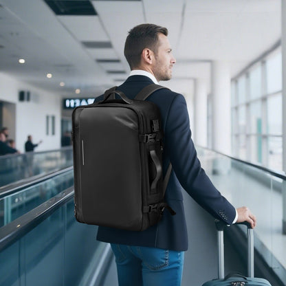VEVOR Vacuum Travel Backpack, 65L, Expandable Vacuum Seal Compression Travel Backpack, with TSA-Approved Lock, Multiple Pockets Compartments, Water-Resistant Carry-On Suitcase Luggage, No Pump, Black - DBZKLXBBHSWBKXOI3001V0 - view 9