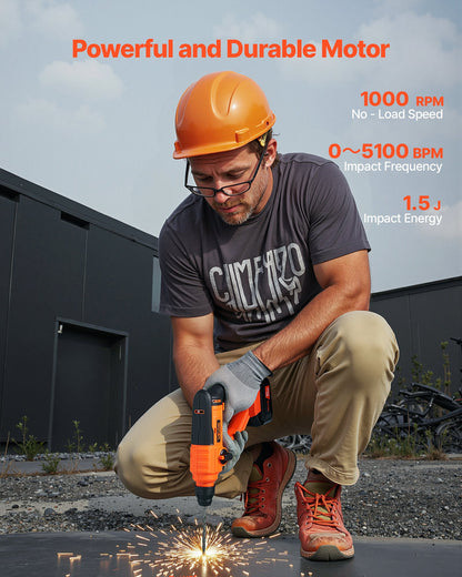 VEVOR 20V Cordless Hammer Drill, Lithium-Ion 0.6 Inch Rotary Hammer Driver, SDS-Plus Electric Lightweight Power Tool Kit with Battery and Charger, 2 Functions, 1000 RPM, 5100 BPM - DC20WSDC16MM3L8P3001V1 - view 3