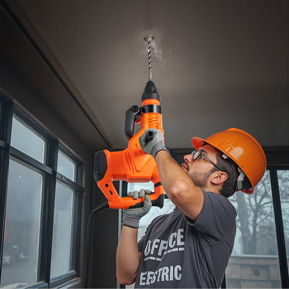 VEVOR Corded Hammer Drill, 1600W 175-350RPM Electric Demolition Drills, 2-Inch SDS-Max Rotary Hammer Driver, 3 Functions Chipping Power Tool Kit for Concrete, Drilling Wood Plastic - DC20YSDC44MMAV1U7001V1 - view 9