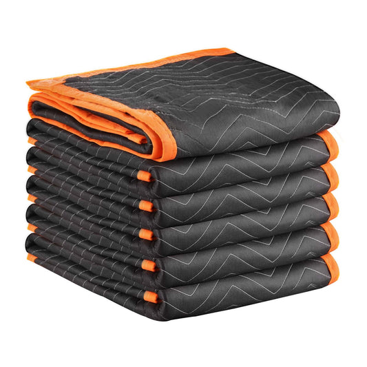 VEVOR Moving Blankets 6 Pcs, 72 x 40 in (32 lbs/dz) Large Packing Blankets with Cotton Filling, Heavy Duty Nonwoven Fabric Padded Moving Blanket for Shipping, Wrapping, Protecting Furniture - DCBYT72X40INA6209001V0 - view 1