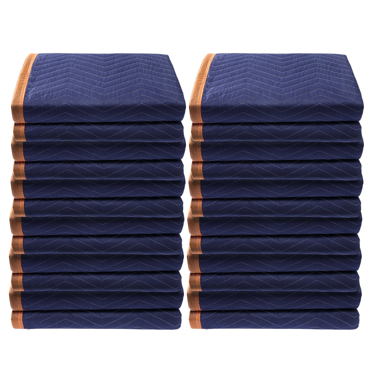 VEVOR Moving Blankets, 80" x 72", 35 lbs/dz Weight, 12 Packs, Professional Non-Woven & Recycled Cotton Packing Blanket, Heavy Duty Mover Pads for Protecting Furniture, Floors, Appliances, Blue/Orange - DCBYT80X72INUDL28V0 - view 10