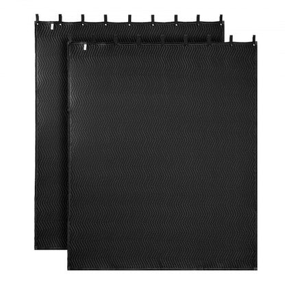 VEVOR 2 Pcs Sound Dampening Blankets, Soundproof Curtains with 96 x 80 in, Soundproof Blanket with Grommets, Studio Grommeted Blanket, for Window, Door, Light Blocker, Music Recording, Black - DCBYT96X80IN2UFBY001V0 - view 2