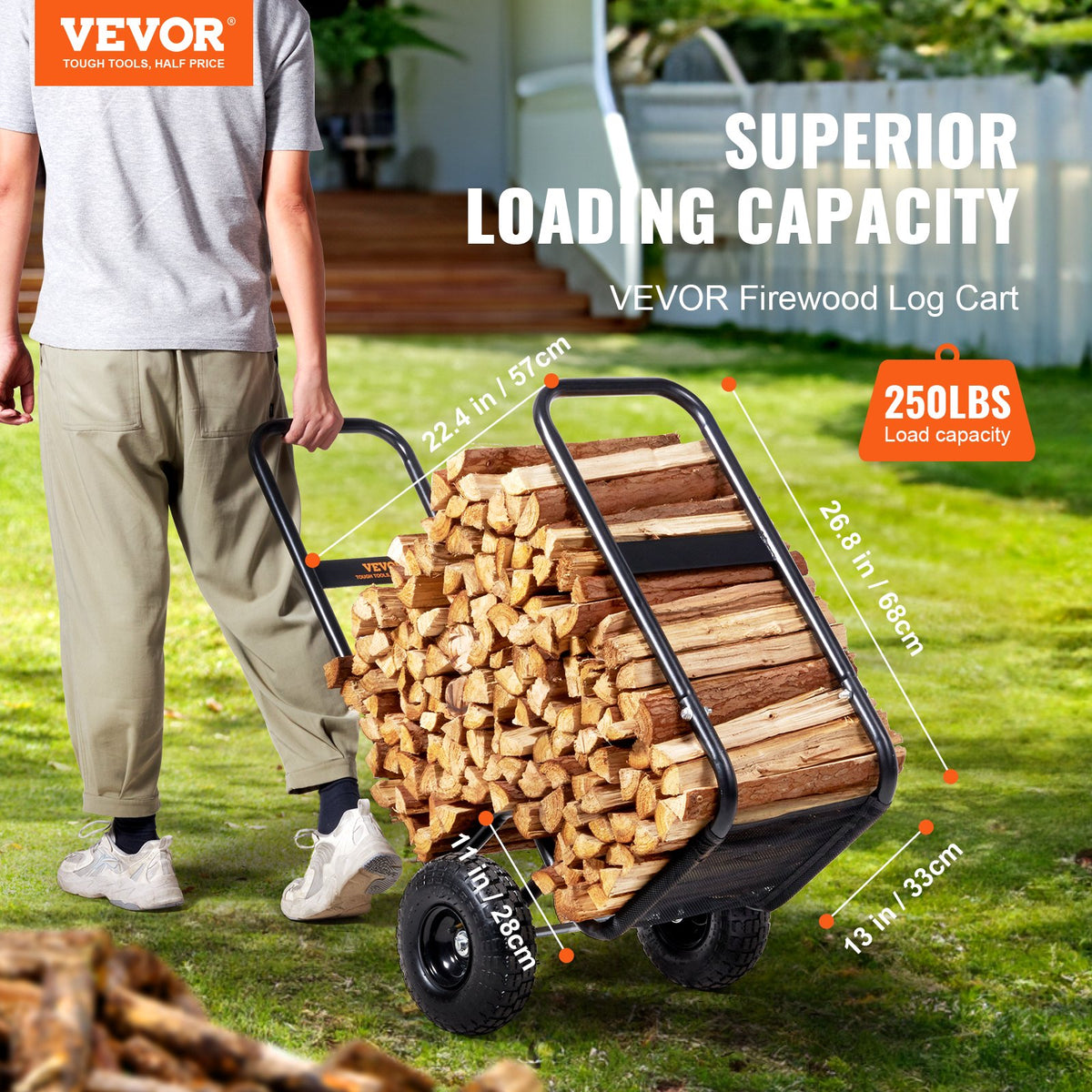VEVOR Firewood Racks - Select Your Configuration - DCCH43XH27XWYTWGDV0 - view 2