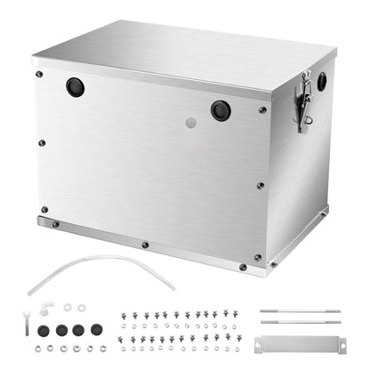 VEVOR Battery Box, Group 24/31 Trolling Motor Battery Box, Marine Batteries Case with Rubber-Grommet Cable Holes, Aluminum Alloy Shell Storage Case, Easy Installation, for Off-Road Racers, Trucks - DCHJSDCH2427J5FSM001V0 - view 1