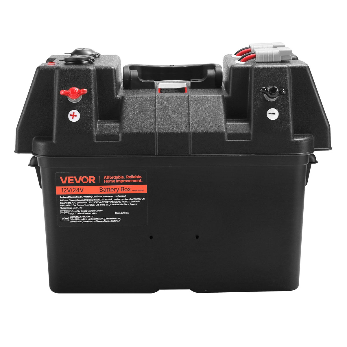 VEVOR Battery Box, Group 24/31 Trolling Motor Battery Box, 12V/24V Marine Batteries Case with PP Shell and Dual Straps, Smart Batteries Case, Suitable for Trolling Motor, Marine,RV & Solar Panel - DCHZNDCH2431L6I6L001V1 - view 10