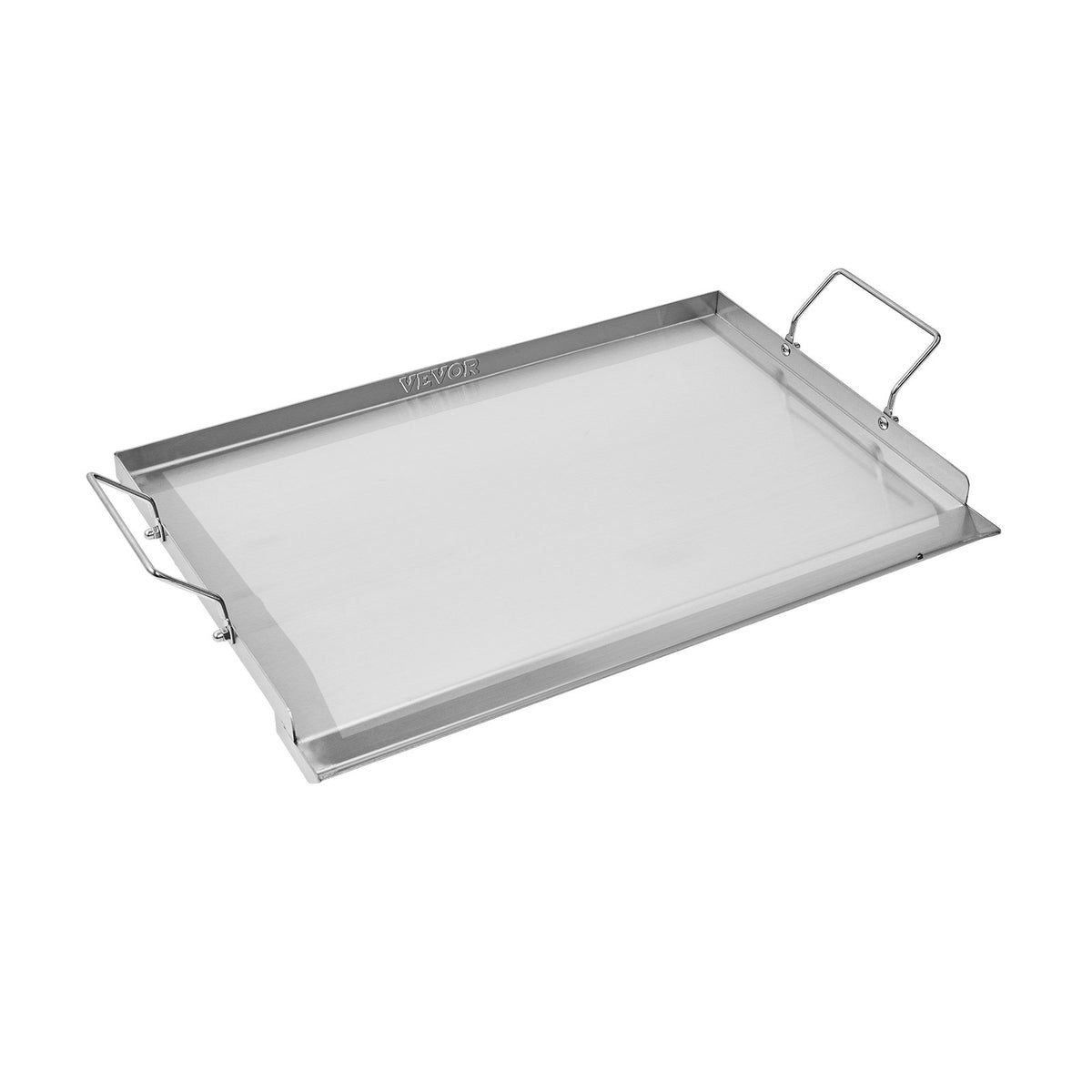 VEVOR Stainless Steel Griddle, 23x16 inch Universal Flat Top Rectangular Plate, Gas Grill Griddle for BBQ Grill, Teppanyaki, Portable Family Cookware with Handle, for Camping Tailgating Party - DCJPBXG2316IQ5MBZV0 - view 10