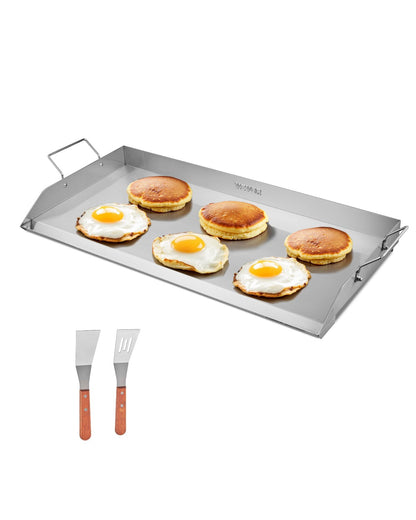 VEVOR Stainless Steel Griddle, 32x16 inch Universal Flat Top Rectangular Plate, Gas Grill Griddle for BBQ Grill, Teppanyaki, Portable Family Cookware with Handle, for Camping Tailgating Party - DCJPBXG3217INLUP8V0 - view 1