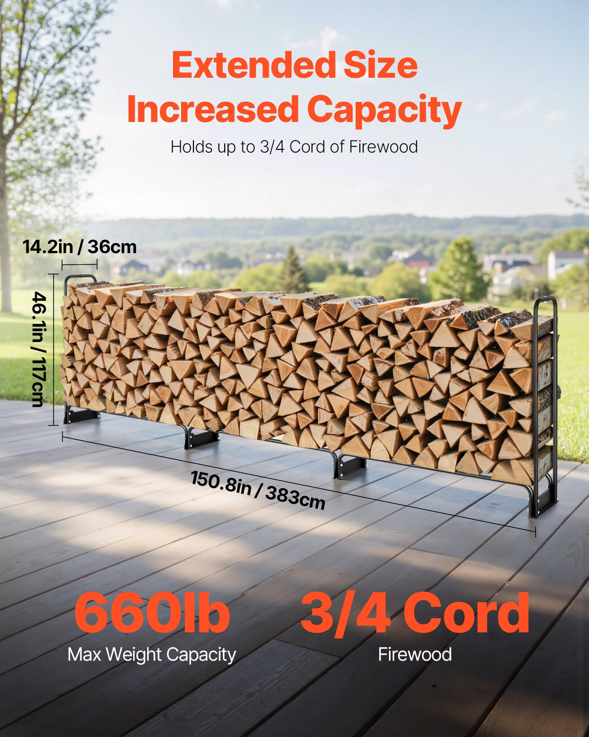 VEVOR Firewood Racks - Select Your Configuration - DCJPSYGNJB152FGMBV0 - view 3