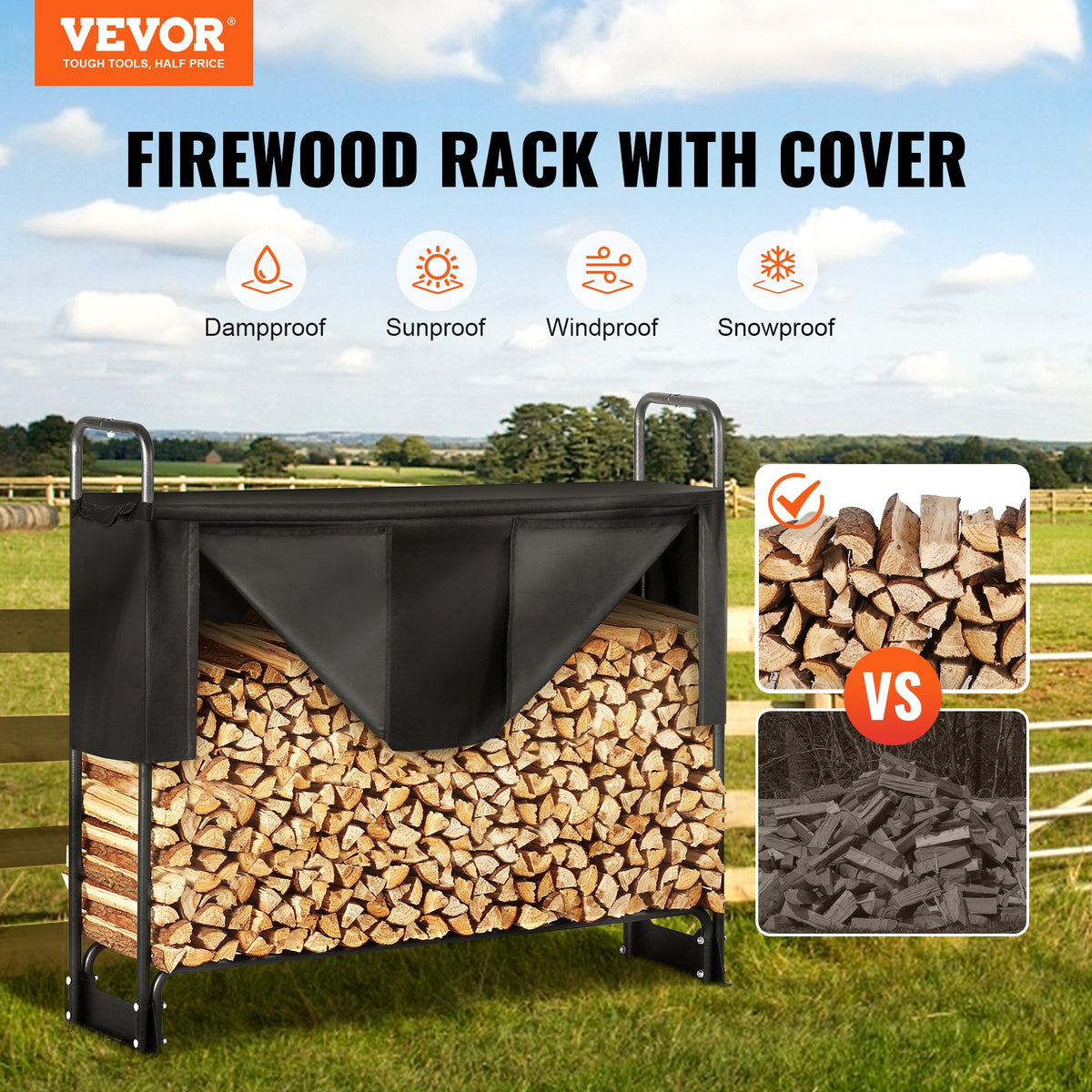 VEVOR Firewood Racks - Select Your Configuration - DCJPSYGNJB52XG4QJV0 - view 2