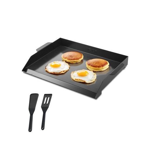 VEVOR Carbon Steel Griddle, 20x16 inch Universal Flat Top Rectangular Plate, Gas Grill Griddle for BBQ Grill, Teppanyaki, Portable Family Cookware, for Camping Tailgating Party, Black - DCJPTG2016INSC89SV0 - view 2