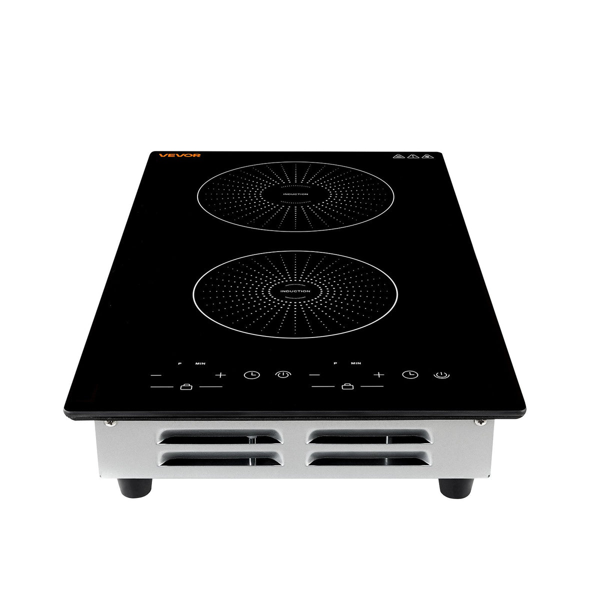 VEVOR Induction Cooktop 12in 2 Burners Built-in Electric Stove 110V 1800W, Low-Power Continuous Heating, Countertop Induction Burner, 9 Power Levels, LED Touch Screen, Ceramic Glass, and Child Lock - DCL2BURNERS16FXHP001V1 - view 10