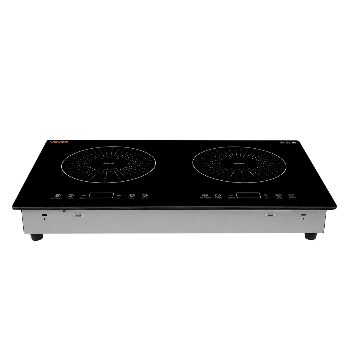 VEVOR Induction Cooktop 24in 2 Burners Built-in Electric Stove 110V 1800W, Low-Power Continuous Heating, Countertop Induction Burner, 9 Power Levels, LED Touch Screen, Ceramic Glass, and Child Lock - DCL2BURNERS2E8GXF001V1 - view 10
