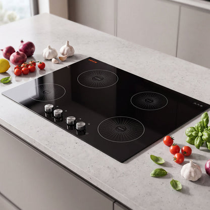 VEVOR Induction Cooktop 30inch 4 Burners Built-in Electric Stove 220V 7200W, Low-Power Continuous Heating, Induction Burner for Kitchen, with 11 Power Levels, Knob Control, and Child Lock - DCL4BURNERS35KLC4001V4 - view 9