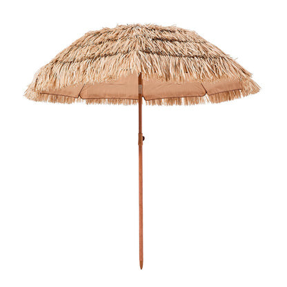 VEVOR Tiki Umbrella, 6 ft Thatched Patio Umbrella with Tilt, Hawaiian Style Beach Parasol with Durable PP Thatch and 8 Metal Ribs, Grass Pool Umbrellas for Beach, Patio, Poolside, Backyard & Garden - DCS6FTKQXJD0RFKVR001V0 - view 10