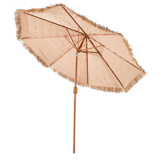 VEVOR Tiki Umbrella, 9 ft Thatched Patio Umbrella with Tilt, Hawaiian Style Beach Parasol with Durable PP Thatch and 8 Metal Ribs, Grass Pool Umbrellas for Beach, Patio, Poolside, Backyard & Garden - DCS9FTKQXJD047FKS001V0 - view 1