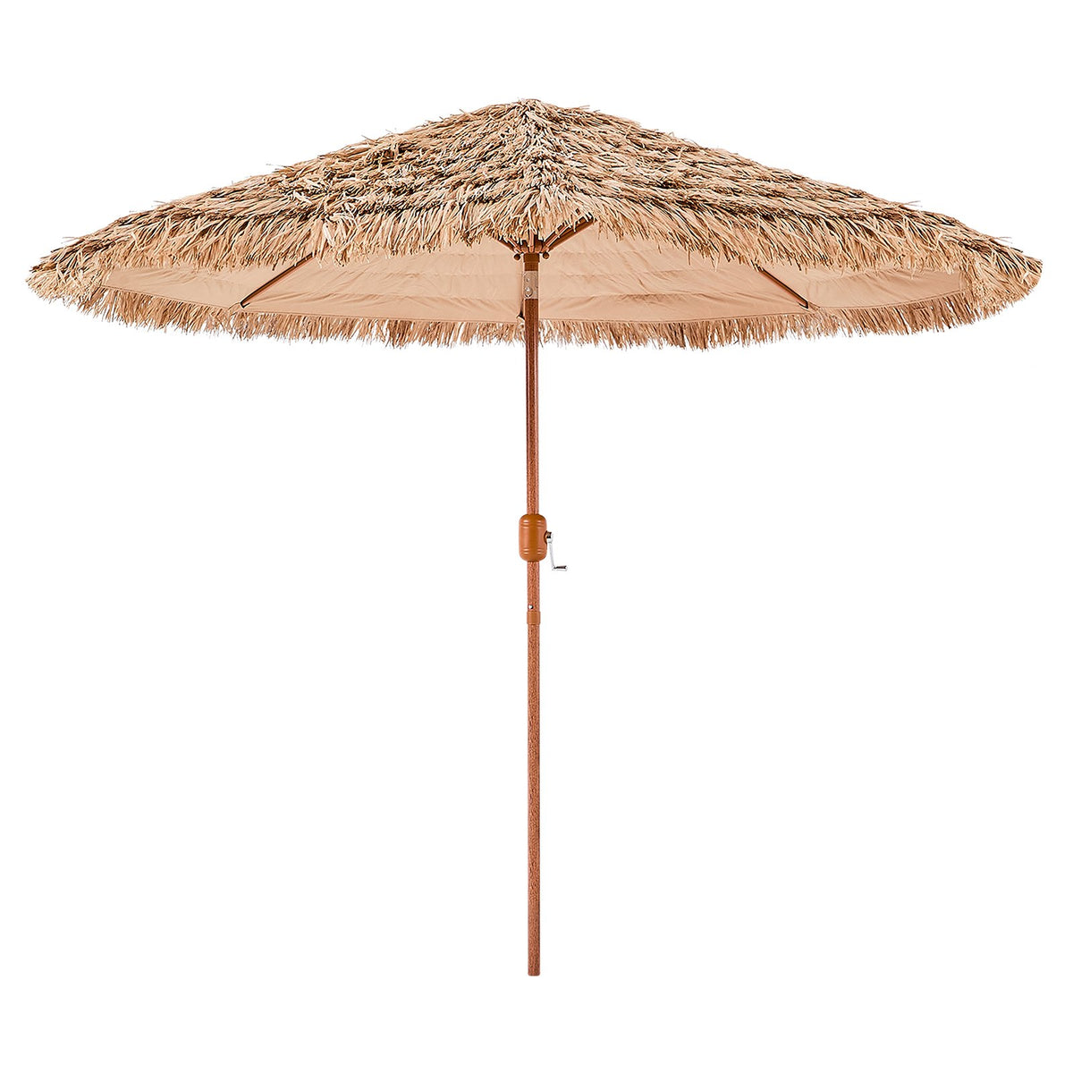 VEVOR Tiki Umbrella, 9 ft Thatched Patio Umbrella with Tilt, Hawaiian Style Beach Parasol with Durable PP Thatch and 8 Metal Ribs, Grass Pool Umbrellas for Beach, Patio, Poolside, Backyard & Garden - DCS9FTKQXJD047FKS001V0 - view 10