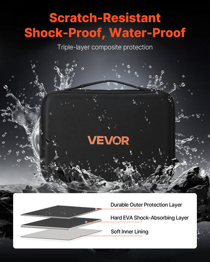 VEVOR Battery Organizer Storage Box, Battery Case Bag with Tester BT-168, Waterproof Batteries Organizer Storage Case with Zipper, Holds 167 Batteries AA AAA C D 9V Button, Black (Box Only) - DCSNHRBKDCSNQLDXD001V9 - view 4