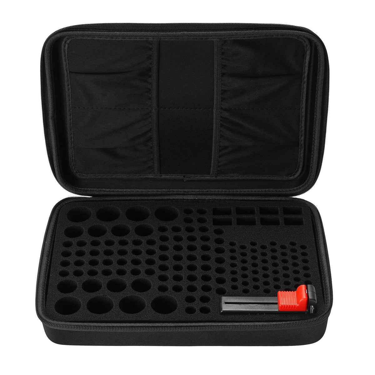 VEVOR Battery Organizer Storage Box, Battery Case Bag with Tester BT-168, Waterproof Batteries Organizer Storage Case with Zipper, Holds 167 Batteries AA AAA C D 9V Button, Black (Box Only) - DCSNHRBKDCSNQLDXD001V9 - view 10