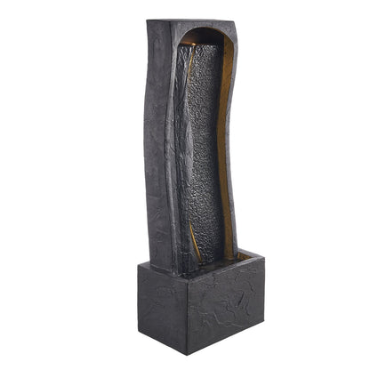 VEVOR Outdoor Water Fountain, 38.58 in Height Fountain and Waterfall, 1-Tier Floor Standing Rock Base Style Fountains with with LED Light and Pump, for Outdoor Indoor Garden, Home, Patio & Backyard - DCSPQBZYSS13VOL63001V1 - view 10