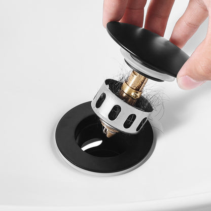 VEVOR Bathroom Sink Drain with Overflow, Brass and 304 Stainless Steel Pop Up Drains, Anti-Clogging Vessel Sink Drain Strainer, All Metal Hair Catcher Drains Stopper, for Sinks with Overflow Holes - DCSPSZJDYLKQ38CN6001V0 - view 9