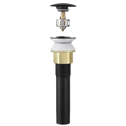 VEVOR Bathroom Sink Drain with Overflow, Brass and 304 Stainless Steel Pop Up Drains, Anti-Clogging Vessel Sink Drain Strainer, All Metal Hair Catcher Drains Stopper, for Sinks with Overflow Holes - DCSPSZJDYLKQ38CN6001V0 - view 10