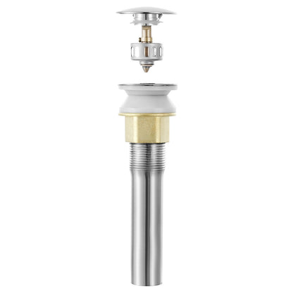 VEVOR Bathroom Sink Drain Without Overflow, Brass and 304 Stainless Steel Pop Up Drains, Anti-Clogging Vessel Drain Strainer, All Metal Hair Catcher Drains Stopper, for Sinks Without Overflow Holes - DCSPSZJWYLKQU6MVT001V0 - view 10
