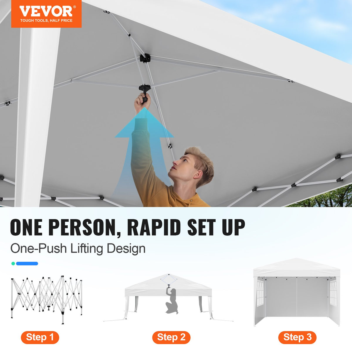 VEVOR Pop Up Canopy - Select Your Configuration - DCSYPPBK1010EPGQXV0 - view 2