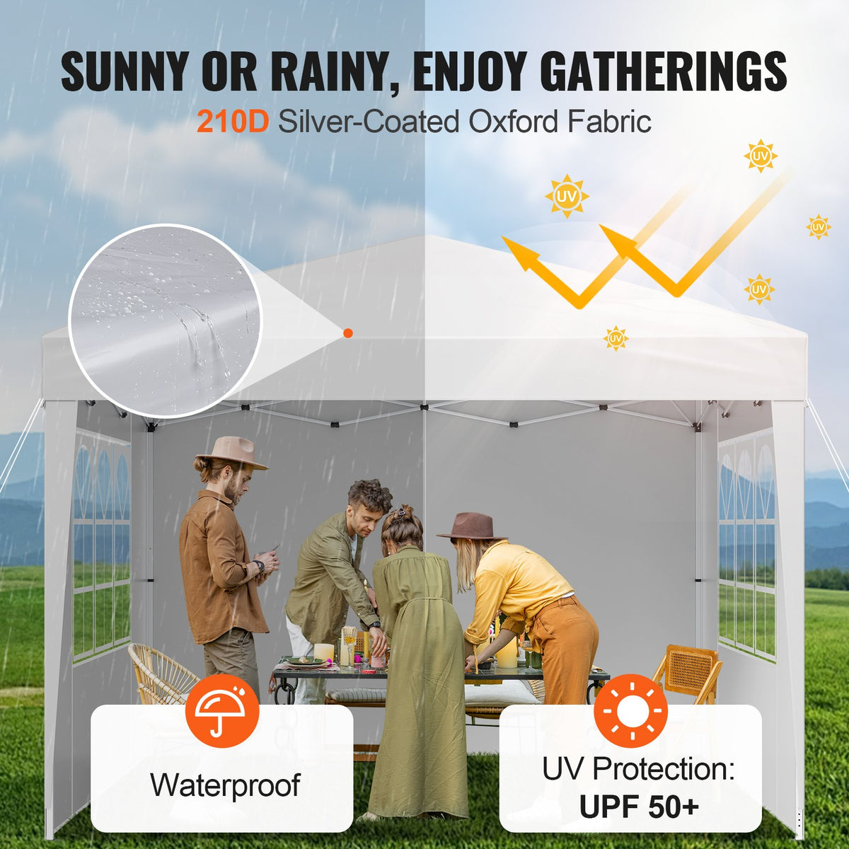 VEVOR Pop Up Canopy - Select Your Configuration - DCSYPPBK1010EPGQXV0 - view 3