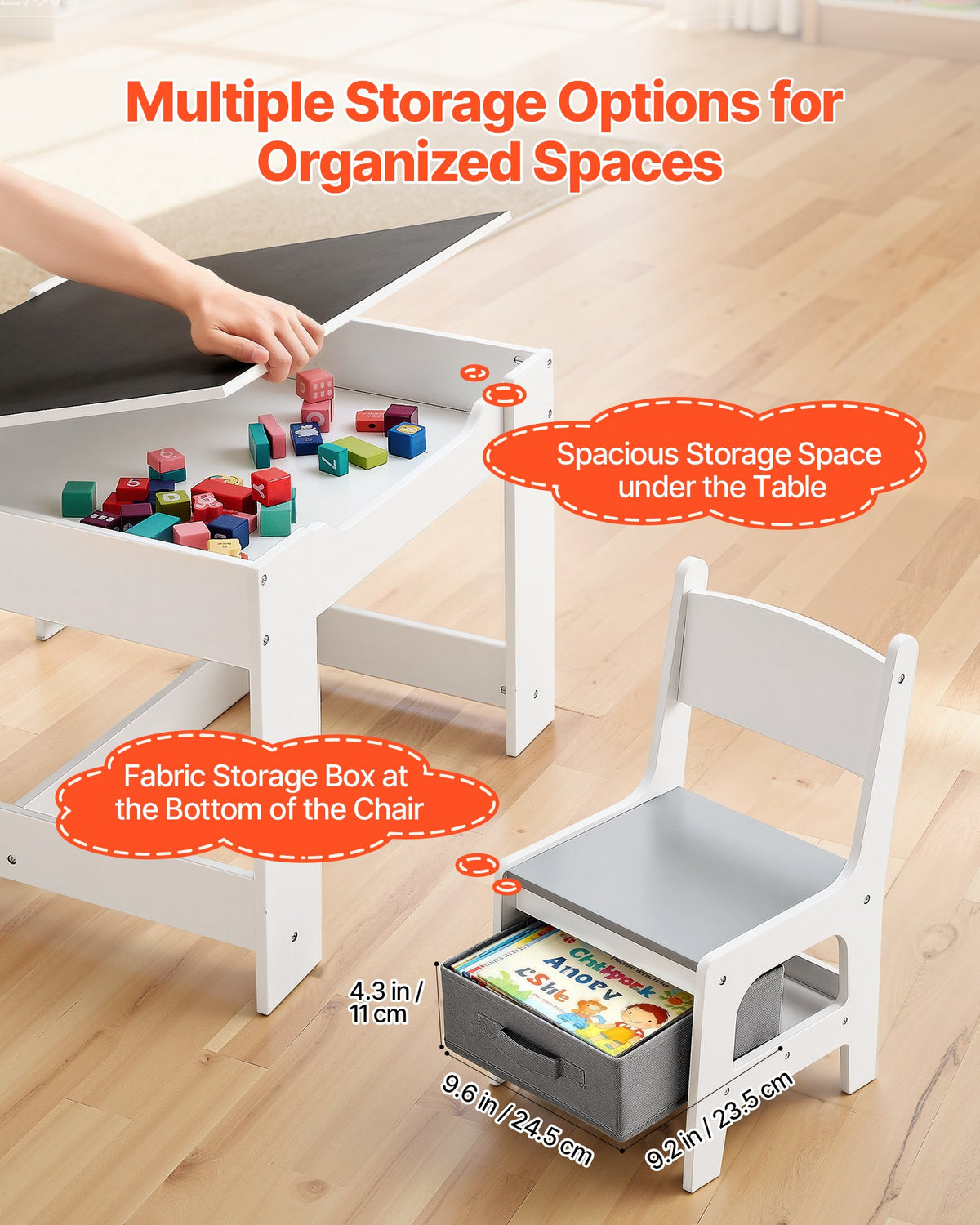 VEVOR Kid's Play Table and Chair - Select Your Configuration - DCWETZYBSYZE43XZW001V0 - view 3