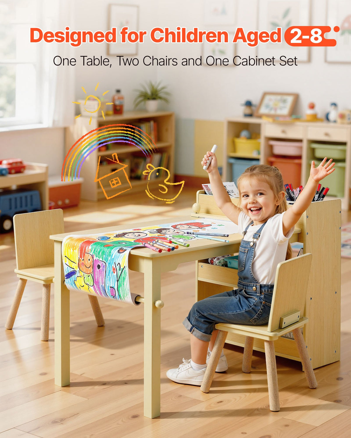 VEVOR Kid's Play Table and Chair - Select Your Configuration - DCWETZYYMSYZ77FUI001V0 - view 2
