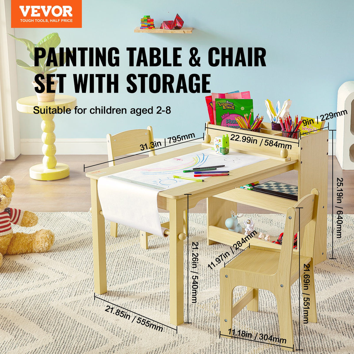 VEVOR Kid's Play Table and Chair - Select Your Configuration - DCWETZYYZEYYCNIMZV0 - view 2