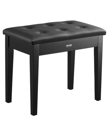 VEVOR Piano Bench, 22" x 13.78" x 19", Keyboard Piano Chair with High-Density Padded Cushion, Storage Compartment for Music Books, Wooden Piano Bookcase Stool Seat, for Vanity, Living Room, Bedroom - DCWXGQZDSMDR9NUMIV0 - view 1