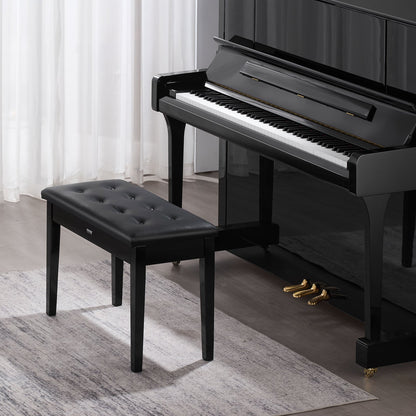 VEVOR Piano Bench, 29.5" x 14" x 19", Duet Keyboard Piano Chair with High-Density Padded Cushion, Storage Compartment for Music Books, Wooden Piano Bookcase Stool Seat, for Vanity and Living Room - DCWXGQZDSMSRMRZJGV0 - view 9