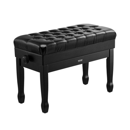 VEVOR Piano Bench, 29.5" x 14" x 20.3", Duet Keyboard Piano Chair with 20.3"-23.4” Adjustable Height, Padded Cushion, Storage Compartment for Music Books, Wooden Piano Stool Seat, for Vanity, Bedroom - DCWXGQZDSMSRQOODMV0 - view 2